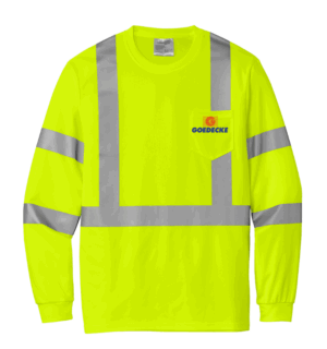 CornerStone  ANSI 107 Class 3 Mesh Long Sleeve Tee - CS203 - Goedecke
