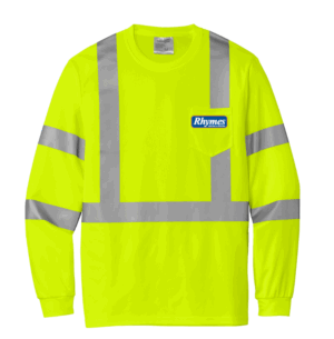 CornerStone  ANSI 107 Class 3 Mesh Long Sleeve Tee - CS203 - Rhymes