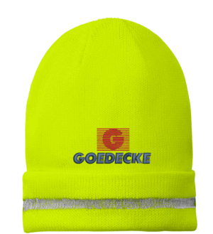 Enhanced Visibility Beanie with Reflective Stripe - CS800 - Goedecke