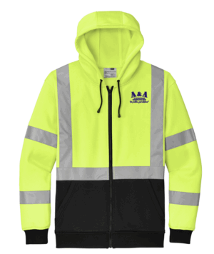 CornerStone A107 Class 3 Heavy-Duty Fleece Full-Zip Hoodie - CSF300 - A & A Towing Service