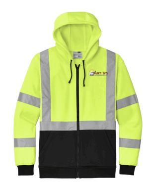 CornerStone A107 Class 3 Heavy-Duty Fleece Full-Zip Hoodie - CSF300 - Antons Plumbing