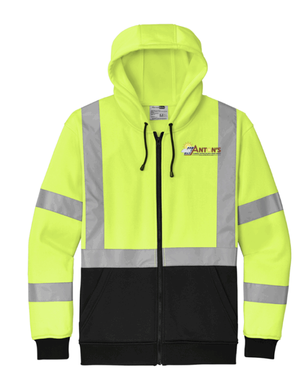 CornerStone A107 Class 3 Heavy-Duty Fleece Full-Zip Hoodie - CSF300 - Antons Plumbing