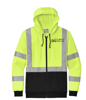 CornerStone A107 Class 3 Heavy-Duty Fleece Full-Zip Hoodie - CSF300 - Cliffs Towing Services