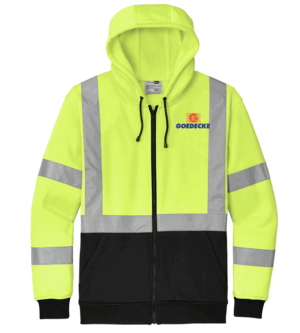 CornerStone A107 Class 3 Heavy-Duty Fleece Full-Zip Hoodie - CSF300 - Goedecke