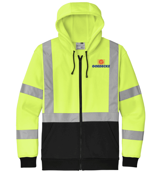 CornerStone A107 Class 3 Heavy-Duty Fleece Full-Zip Hoodie - CSF300 - Goedecke