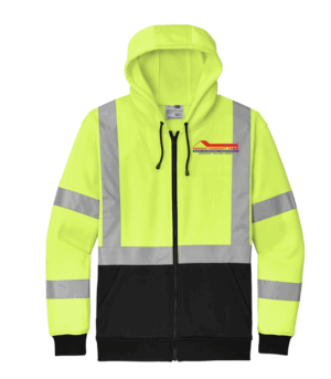 CornerStone A107 Class 3 Heavy-Duty Fleece Full-Zip Hoodie - CSF300 - Indoor Comfort Team