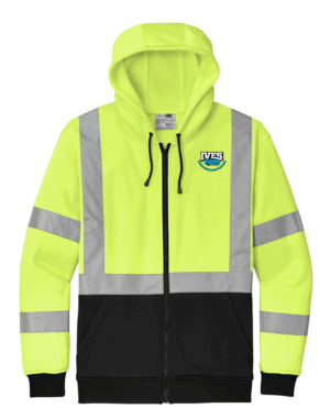 CornerStone A107 Class 3 Heavy-Duty Fleece Full-Zip Hoodie - CSF300 - Ives Towing & Semi Truck Heavy Wrecke