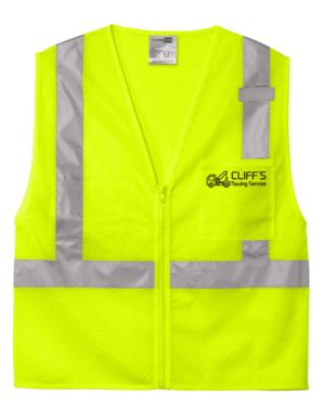CornerStone ANSI 107 Class 2 Mesh Zippered Vest - CSV102 - Cliffs Towing Services