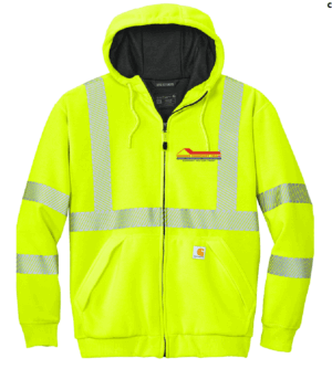 Carhartt ANSI 107 Class 3 Lined Full-Zip Sweatshirt - CT104988 - Indoor Comfort Team
