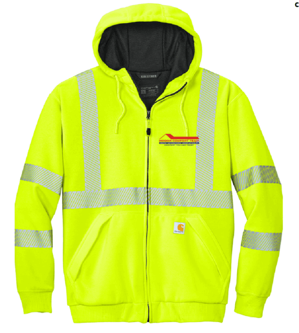 Carhartt ANSI 107 Class 3 Lined Full-Zip Sweatshirt - CT104988 - Indoor Comfort Team