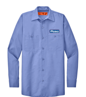 Red Kap Long Sleeve Industrial Work Shirt - SP14 - Rhymes