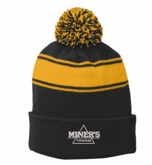 Sport-Tek Stripe Pom Pom Beanie - STC28 - Miner's Towing