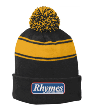 Sport-Tek Stripe Pom Pom Beanie - STC28 - Rhymes