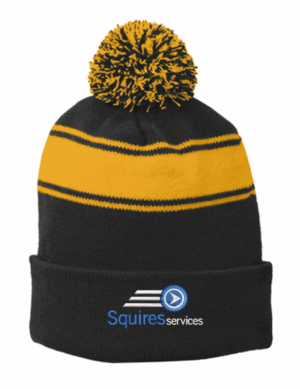 Sport-Tek Stripe Pom Pom Beanie - STC28 - Squires Services
