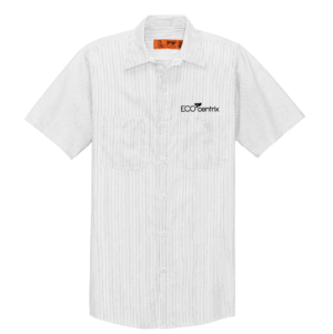 Red Kap Short Sleeve Striped Industrial Work Shirt - CS20 - ECOcentrix