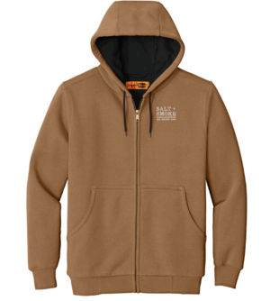 CornerStone - Heavyweight Full-Zip Hooded Sweatshirt with Thermal Lining - CS620 - Salt+Smoke