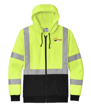CornerStone A107 Class 3 Heavy-Duty Fleece Full-Zip Hoodie - CSF300 - Callier’s Catering