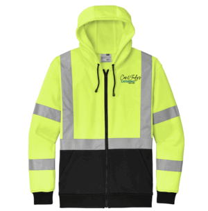 CornerStone A107 Class 3 Heavy-Duty Fleece Full-Zip Hoodie - CSF300 - Ces and Judy's Catering