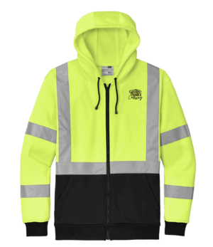CornerStone A107 Class 3 Heavy-Duty Fleece Full-Zip Hoodie - CSF300 - Gianino Family Catering