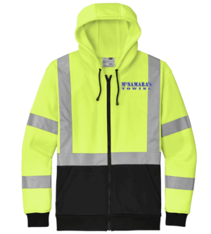 CornerStone A107 Class 3 Heavy-Duty Fleece Full-Zip Hoodie - CSF300 - McNamara Towing