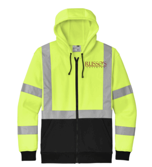 CornerStone A107 Class 3 Heavy-Duty Fleece Full-Zip Hoodie - CSF300 - Russo’s Catering