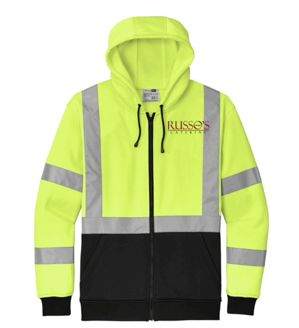 CornerStone A107 Class 3 Heavy-Duty Fleece Full-Zip Hoodie - CSF300 - Russo’s Catering