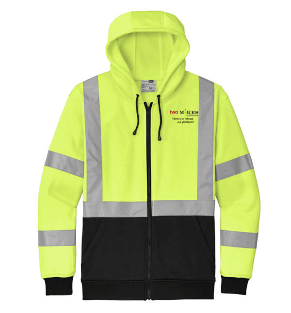 CornerStone A107 Class 3 Heavy-Duty Fleece Full-Zip Hoodie - CSF300 - Two Mikes Catering
