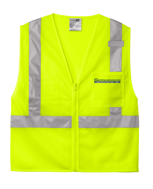 CornerStone ANSI 107 Class 2 Mesh Zippered Vest - CSV102 - Gershenson