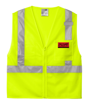 CornerStone ANSI 107 Class 2 Mesh Zippered Vest - CSV102 - HollyBerry