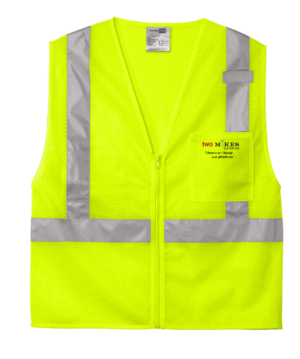 CornerStone ANSI 107 Class 2 Mesh Zippered Vest - CSV102 - Two Mikes Catering