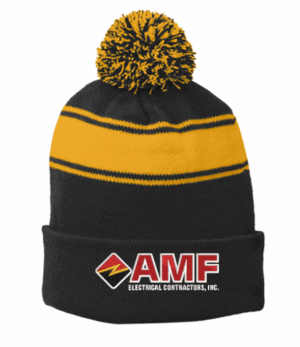 Sport-Tek Stripe Pom Pom Beanie - STC28 - AMF Electric