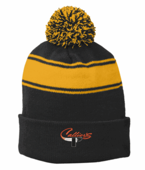 Sport-Tek Stripe Pom Pom Beanie - STC28 - Callier’s Catering