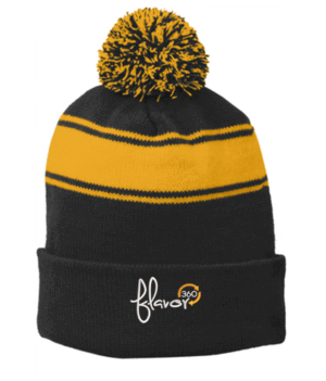 Sport-Tek Stripe Pom Pom Beanie - STC28 - Flavor360