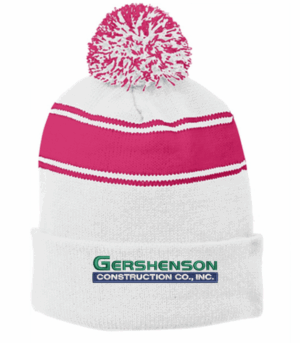 Sport-Tek Stripe Pom Pom Beanie - STC28 - Gershenson