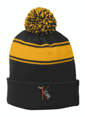 Sport-Tek Stripe Pom Pom Beanie - STC28 - K Cafe (Kenricks)