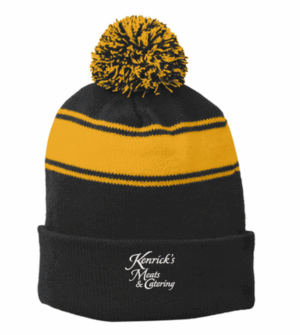 Sport-Tek Stripe Pom Pom Beanie - STC28 - Kenricks Meats