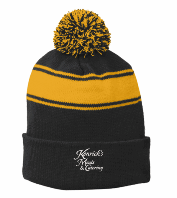 Sport-Tek Stripe Pom Pom Beanie - STC28 - Kenricks Meats
