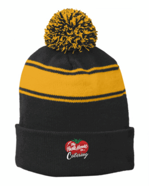 Sport-Tek Stripe Pom Pom Beanie - STC28 - Pasta House