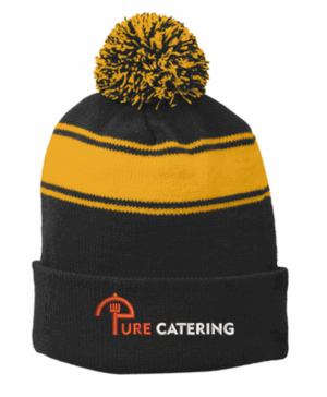 Sport-Tek Stripe Pom Pom Beanie - STC28 - Pure Catering
