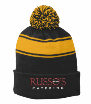 Sport-Tek Stripe Pom Pom Beanie - STC28 - Russo’s Catering