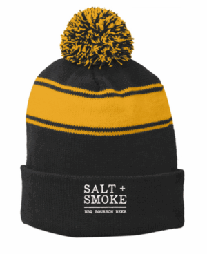 Sport-Tek Stripe Pom Pom Beanie - STC28 - Salt+Smoke