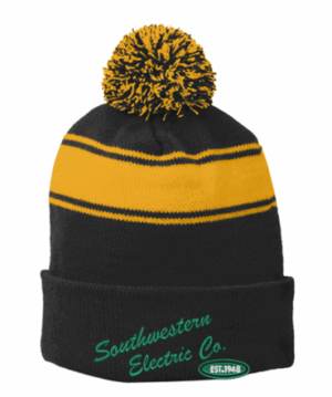 Sport-Tek Stripe Pom Pom Beanie - STC28 - Southwestern Electric Co