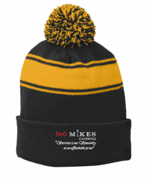 Sport-Tek Stripe Pom Pom Beanie - STC28 - Two Mikes Catering