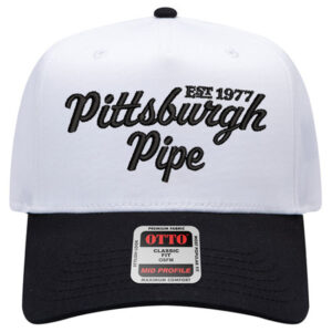 OTTO CAP 5 Panel Mid Profile - Blk/Wht A - Pittsburgh Pipe