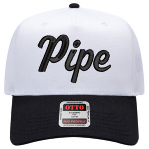 OTTO CAP 5 Panel Mid Profile - Blk/Wht B - Pittsburgh Pipe