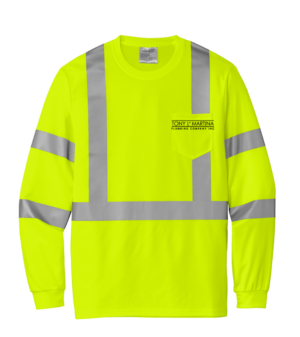 CornerStone  ANSI 107 Class 3 Mesh Long Sleeve Tee - CS203 - Tony LaMartina Plumbing