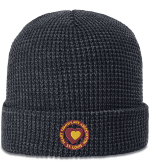 WAFFLE KNIT BEANIE WITH CUFF - 146 - Heart Transplant Association