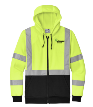 CornerStone A107 Class 3 Heavy-Duty Fleece Full-Zip Hoodie - CSF300 - Ameren