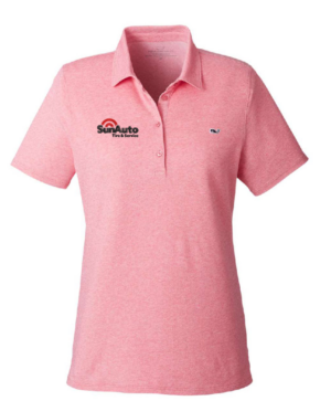 Vineyard Vines Women's Edgartown Pique Polo - G001189 Sun Auto