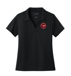 Sport-Tek Women's Dri-Mesh V-Neck Polo.  L469 - Heart Transplant Association